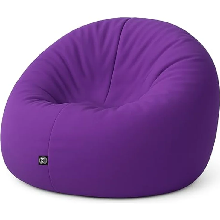 PATCH HOME 2-in-1 Sitzsack Sessel - Gaming Bean Bag mit Reißverschluss - Bereits befüllt, Ergonomisch & Robust für Kinder & Erwachsene - Indoor & Outdoor, Wetterfest (Lila, 155cm) – Bild 2