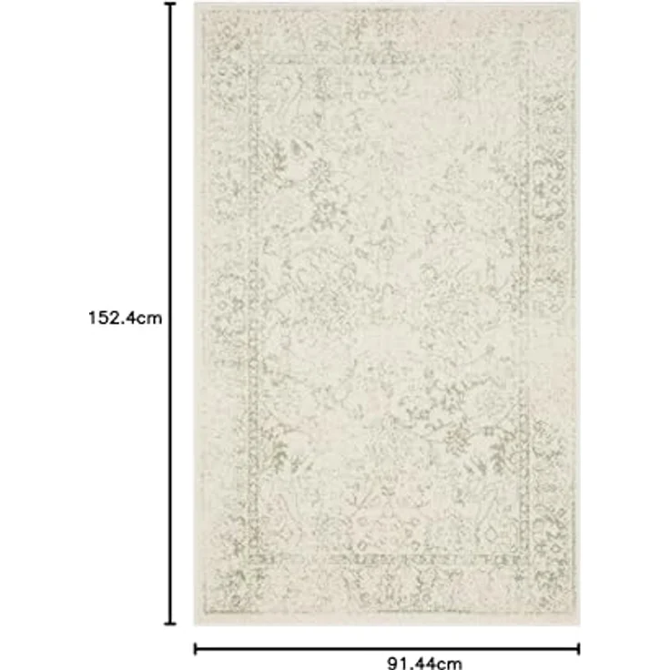Safavieh Akzent-Teppich 91x152 cm - Adirondack Collection - Transitional Design, Elfenbein & Salbei, Pflegeleichte Synthetikmischung, Ideal für Wohnzimmer, Schlafzimmer, Büro – Bild 2