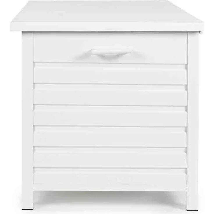 Gartentruhe Citanal aus Aluminium, modern mit Rädern und Gasdruckfeder, weiß, 141 cm – Bild 8