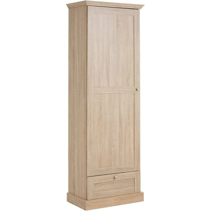 OTTO home Garderobenschrank Binz Flurschrank mit 1 Tür, 1 Schublade und ausziehbare Kleiderstange 1 verstellbarer Einlegebode, Metallknopfgriffe, Höhe 180 cm