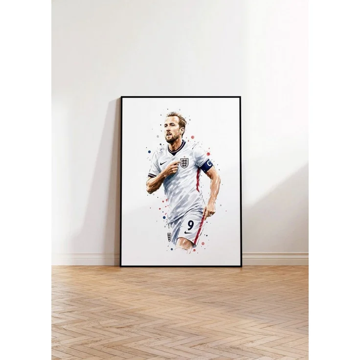 JUSTGOODMOOD Poster England Fussball Geschenkidee Aquarell Sport Wandbild Deko Print ohne, (1 St) – Bild 4