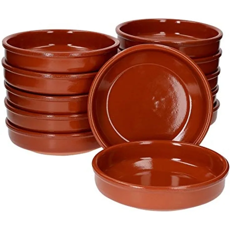 MamboCat Tapas-Schale 12er Set Tonschale Bruno Cazuela L Ø 20 cm glasierte Schalen, Ton
