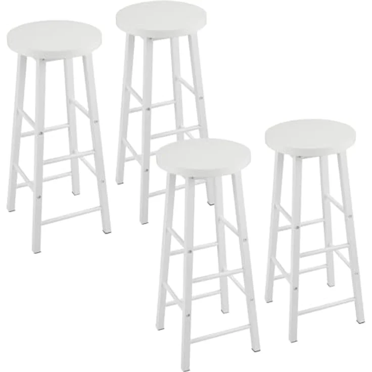 Woltu Barhocker (4 St), Gestell aus stabilem Stahl, Stizfläche aus MDF – Bild 2
