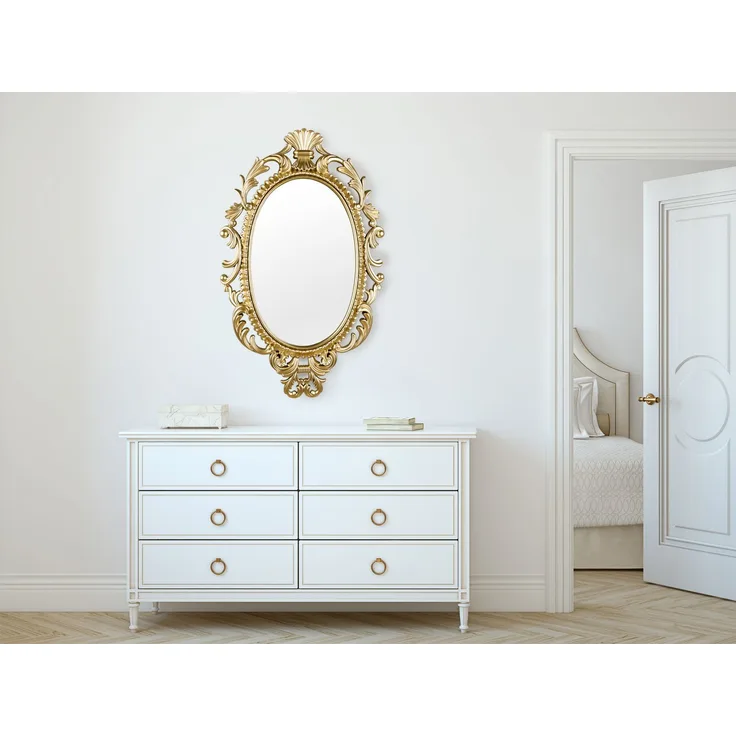 MIRRORS AND MORE 'Trixi' Rahmenspiegel Kunststoff, goldfarben, 73x44,5x3,5cm