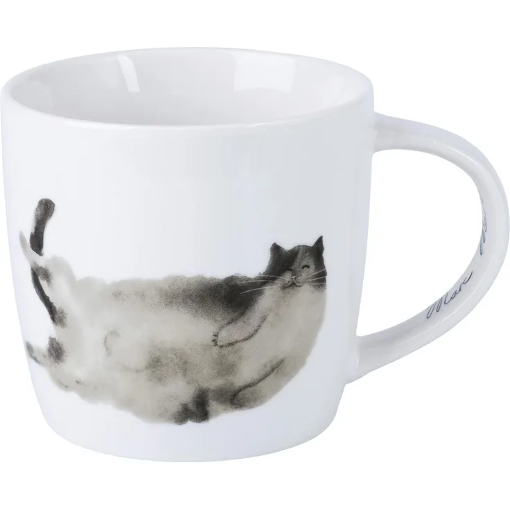 Maxwell & Williams DX1224 Becher 400 ml FELINE FRIENDS Belly Up, Porzellan, in Geschenkbox