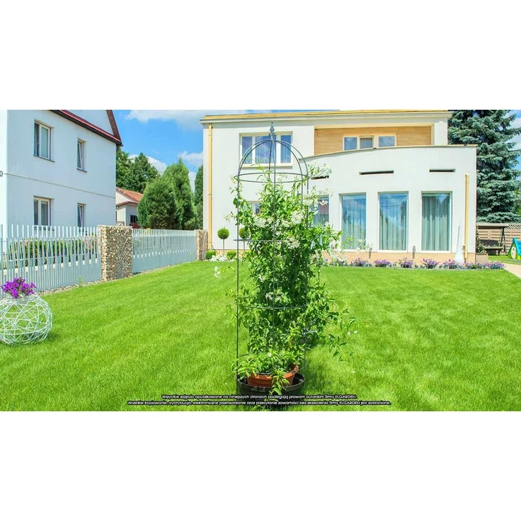 KADAX Gartenobelisk aus Metall für Blumen und Rosen, 150 cm – Bild 8