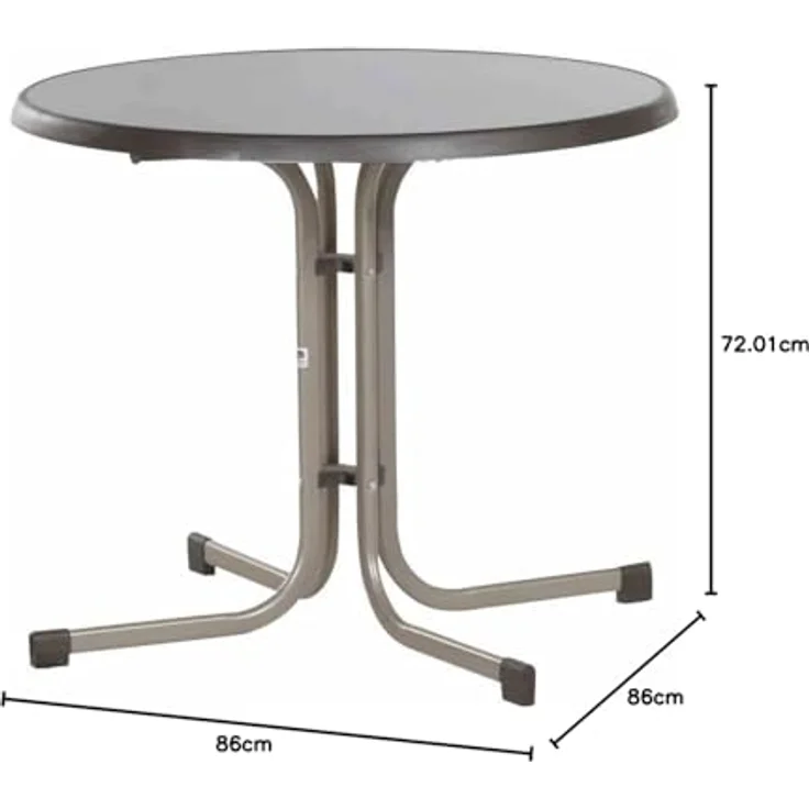 Sieger Boulevard-Klapptisch Boulevard-Klapptisch klappbar, Stahl Champagner 86 x 72 x 86 cm – Bild 3