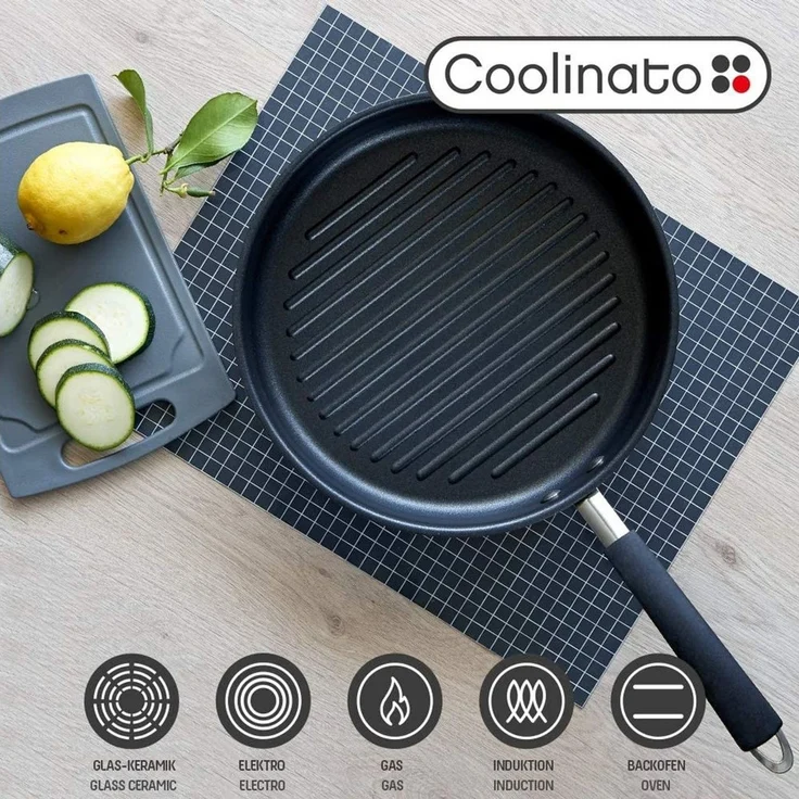 Coolinato Grillpfanne 26cm Pfanne – antihaftbeschichtet, (1-tlg) – Bild 2
