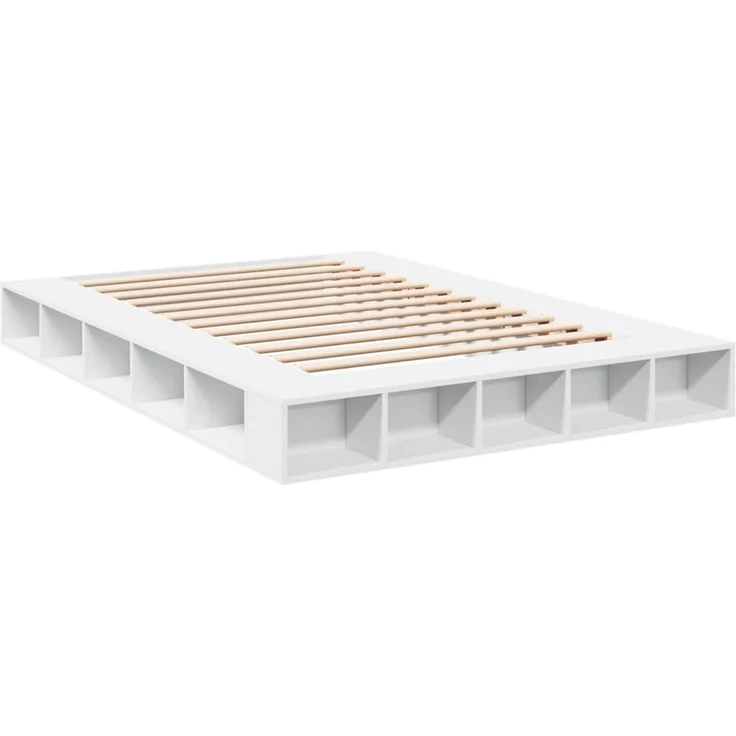 vidaXL Bettgestell Weiß 140x200 cm Holzwerkstoff 3280475 – Bild 3