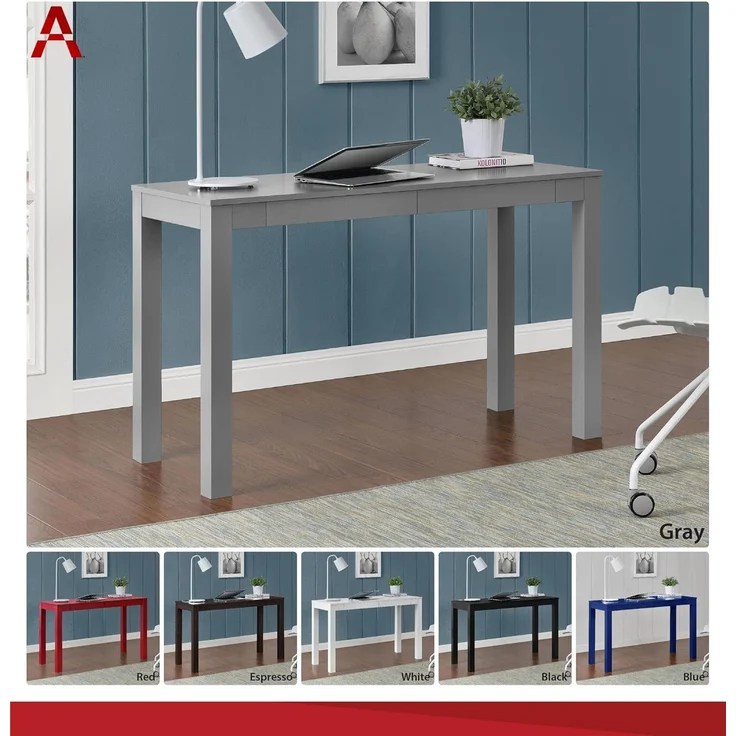 Ameriwood Large Parsons Schreibtisch mit 2 Schubladen, weiß – Bild 7