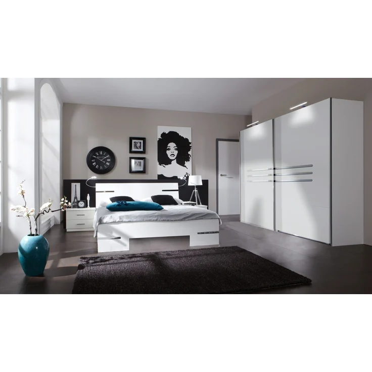 Nachtschrank >Anna< (2er-Set) in WEISS - 104x40x38cm (BxHxT) – Bild 3