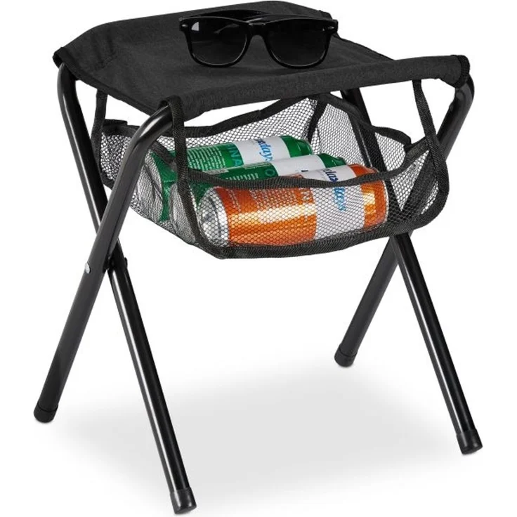 Relaxdays Schwarzer Klapphocker bis 120 kg – Bild 1