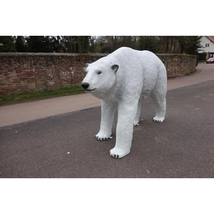 XXL Eisbär lebensgross Gartendeko 190x120x65~Garten Deko Figur WOW! – Bild 3