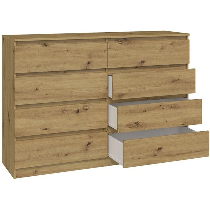 ibonto KOMMODE HANDWERKLICHE EICHE 40x138x97cm (H 97 x T 40 x B 138 cm) – Bild 2