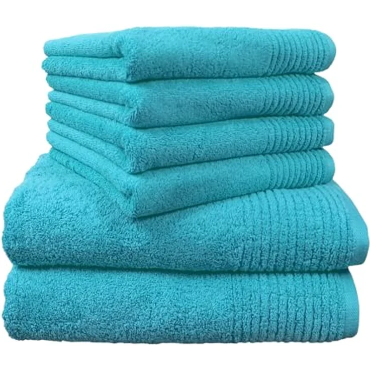 Dyckhoff Handtuch Set Brillant, Walkfrottee (Set, 6-St), mit Streifenbordüre,4 Handtücher (50x100cm), 2 Duschtücher (70x140cm) – Bild 2