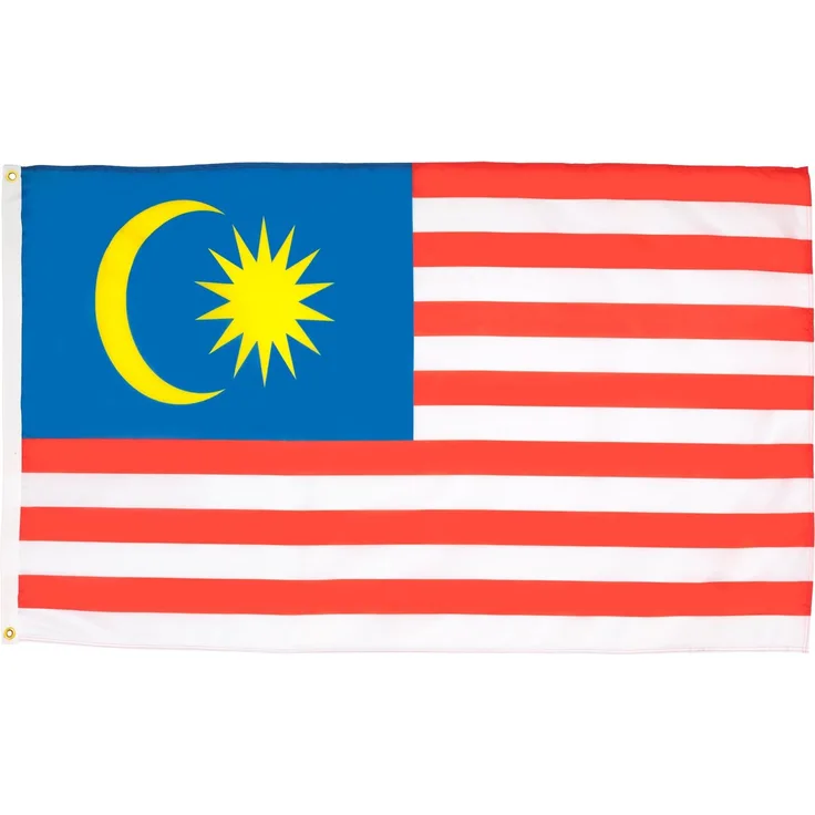 AZ FLAG - Flagge Malaysia - 90x60 cm - Malaysia Fahne 100% Polyester mit Messing-Ösen - 50g
