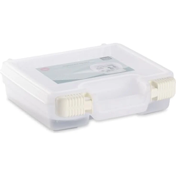 Vaessen Creative Aufbewahrungsbox mit Magnetblättern für Stanzschablonen, Transparent, 24,5 x 25,4 x 7,5 cm – Bild 2
