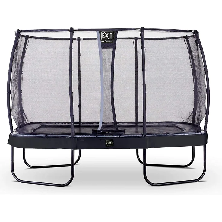 EXIT Elegant Premium Trampolin 244x427cm mit Deluxe Sicherheitsnetz - schwarz