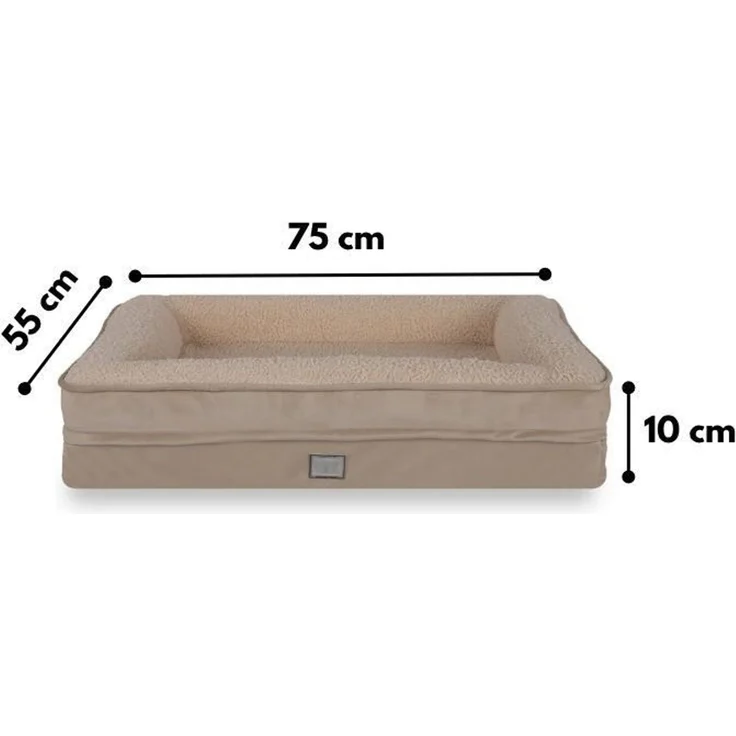 Paws & Whiskers 'Felix Dog L - Cream' Haustierbett, Creme / Beige, 75 x 55 x 18 cm – Bild 4