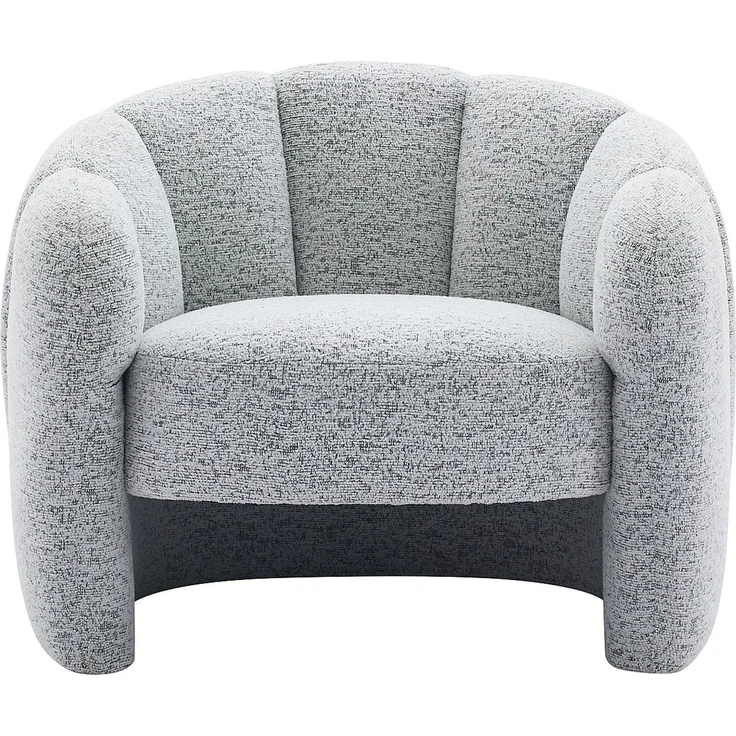 Vente-unique - Muschelsessel - Chenille-Stoff - Grau - DELIPO – Bild 3
