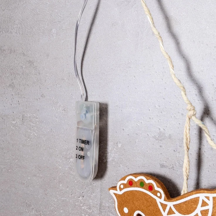 Levandeo® Lichterkette, LED Lichterkette Lebkuchen Figuren 160cm mit Timer Weihnachten – Bild 6