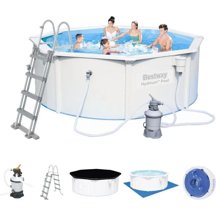 Bestway Stahlwandpool Set 360x120 + Sandfilter – Bild 4