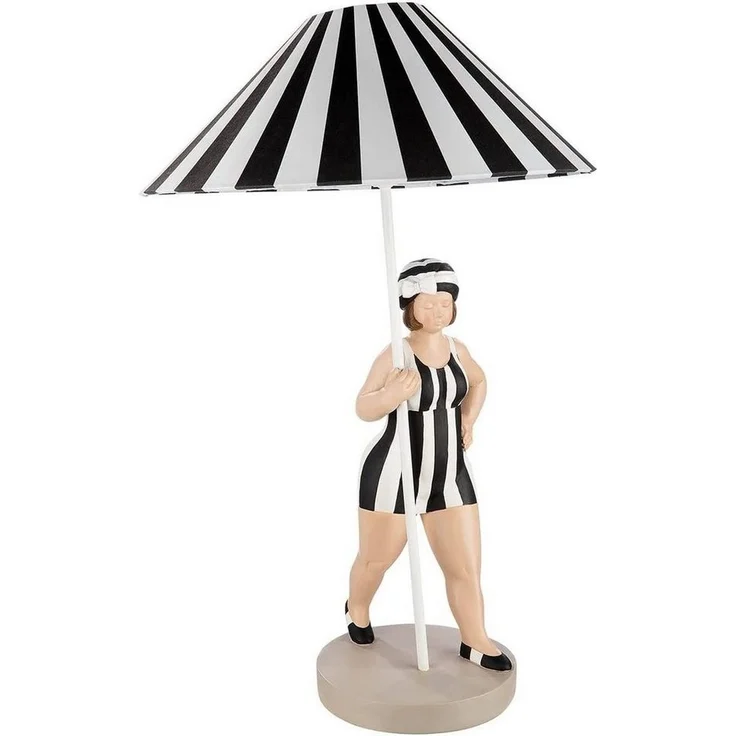 GILDE Tageslichtlampe Tischlampe Becky die Badendame in schwarz oder rot oder grau – Bild 5