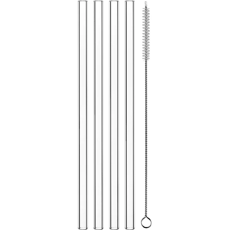 NACHTMANN 104671 NOBLESSE Latte Macchiato Gläser 4er Set und Glastrinkhalme – Bild 5