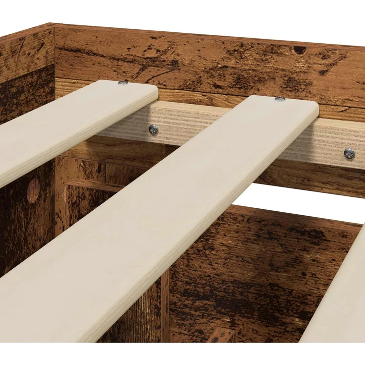 vidaXL Bettrahmen mit Schubladen 2 stk. Altholz Holzwerkstoff 3429680 – Bild 8