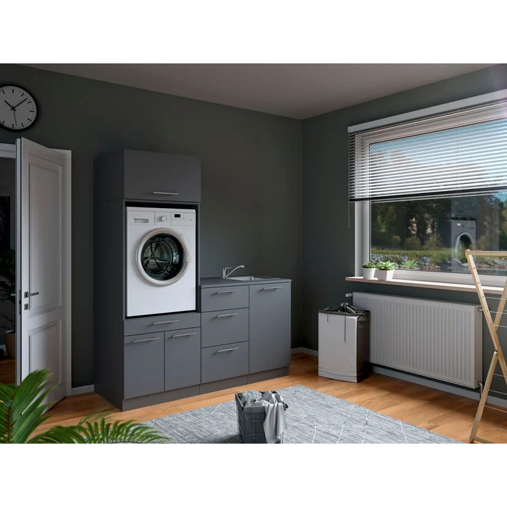 Laundreezy Mehrzweckschrank-Set Laundreezy, 4-tlg. Mehrzweckschrank-Set B/H/T 168/200/68 cm, (4-St), Breite 168 cm, Soft-Close-Funktion, höhenverstellbare Füße – Bild 1