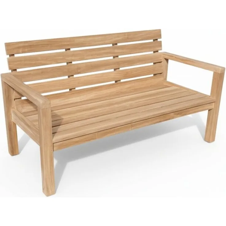 Teakholz Gartenbank SAMOSIR 150cm 3 Sitzer