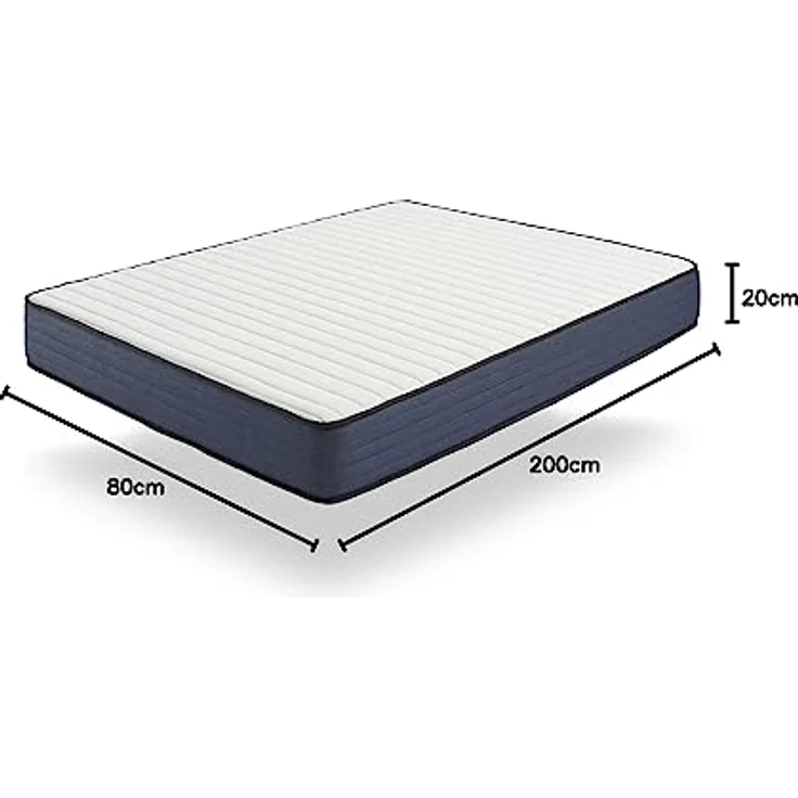 naturalex | Perfectsleep | Matratze 80x200 cm | Memory und Blue Latex-Technologie Extra Komfort HR | Fester Halt mit Atmungsaktivem Schaumstoff | Ergonomisch Entspannend und Hypoallergen – Bild 3
