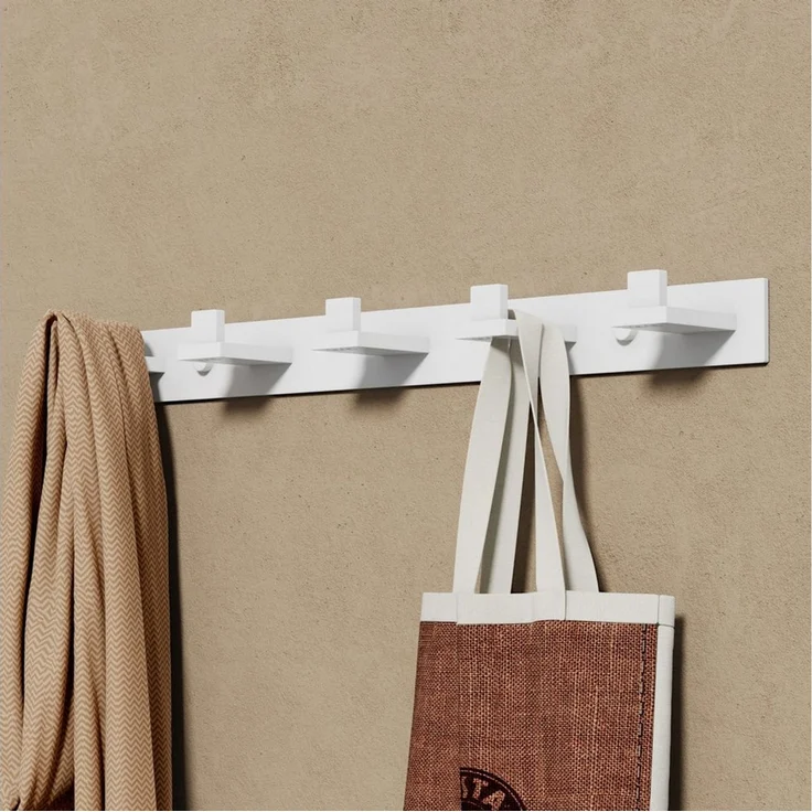 doporro Wandgarderobe Kleiderhaken stabile Garderobenhaken aus Edelstahl 5 Haken Stalo-07, Hochwertiger Edelstahl, matte Oberfläche, verdeckte Schrauben – Bild 1