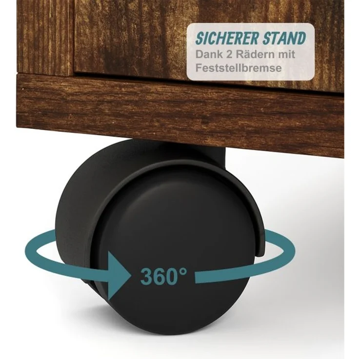 Relaxdays Rollcontainer mit Schubladen & Fächer – Bild 6