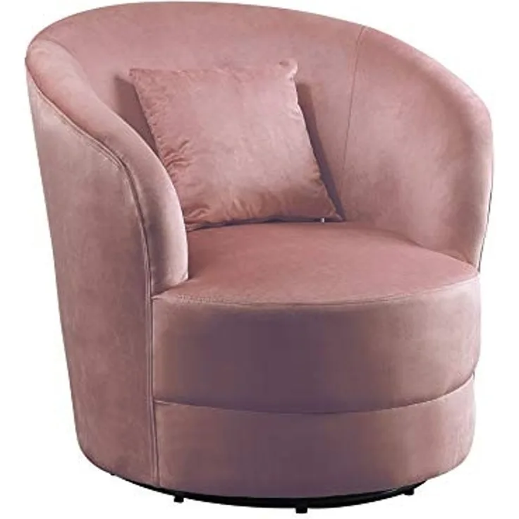 ATLANTIC Home Collection Sessel Loungesessel Drehsessel Coktailsessel Samt Colin Altrosa