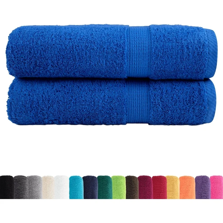 vidaXL Premium Duschtücher SOLUND 2 Stk. Blau 70x140 cm 600 g/m² 137188 – Bild 1