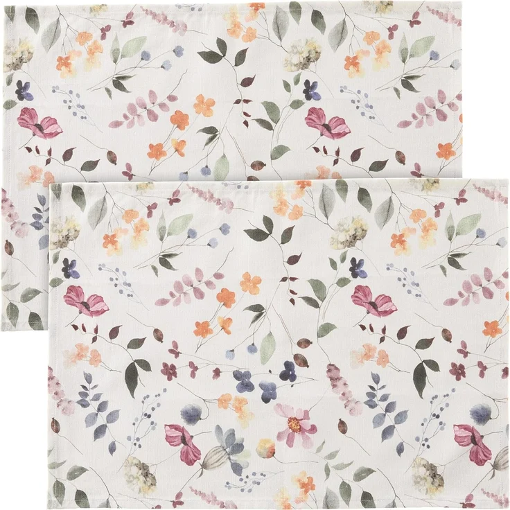 REDBEST Platzset Tischset 2er-Pack, Baumwolle Blumen – Bild 1