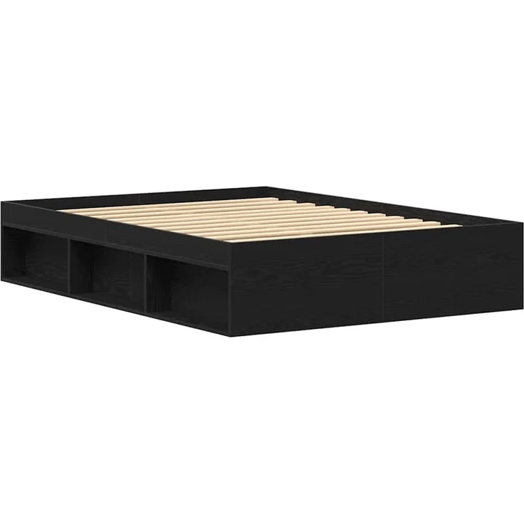 vidaXL Bettgestell ohne Matratze Schwarz Eichen-Optik 120x190 cm 3329337 – Bild 4
