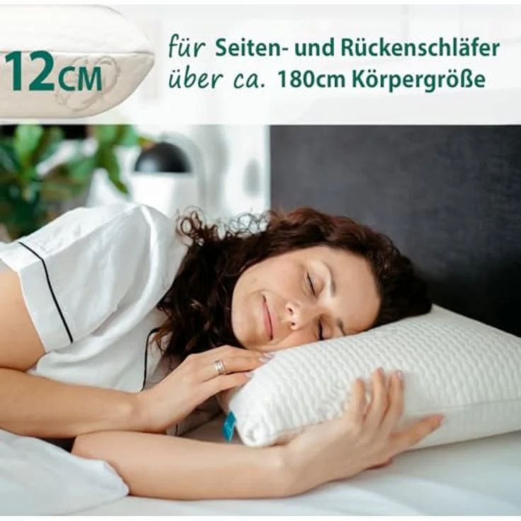 KNERST Nackenstützkissen Memory Foam Kissen, Füllung: 100% CosyPUR Gelschaum, Kopfkissen für ultimativen Komfort in jeder Schlafposition – Bild 3