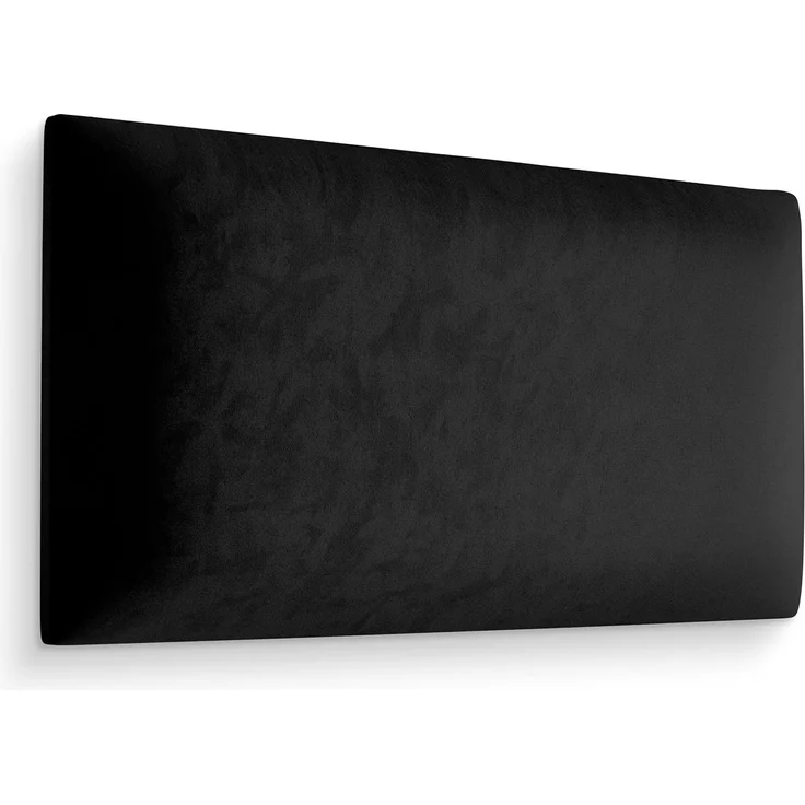 Muralo Samt Wandkissen Stoff Polsterpaneel Schlafzimmer Wohnzimmer Bett Wandpolster Bettkopfteil Lendekissen Modern Luxus Gepolstert Polster Paneel (Schwarz, 60x40 cm) – Bild 5