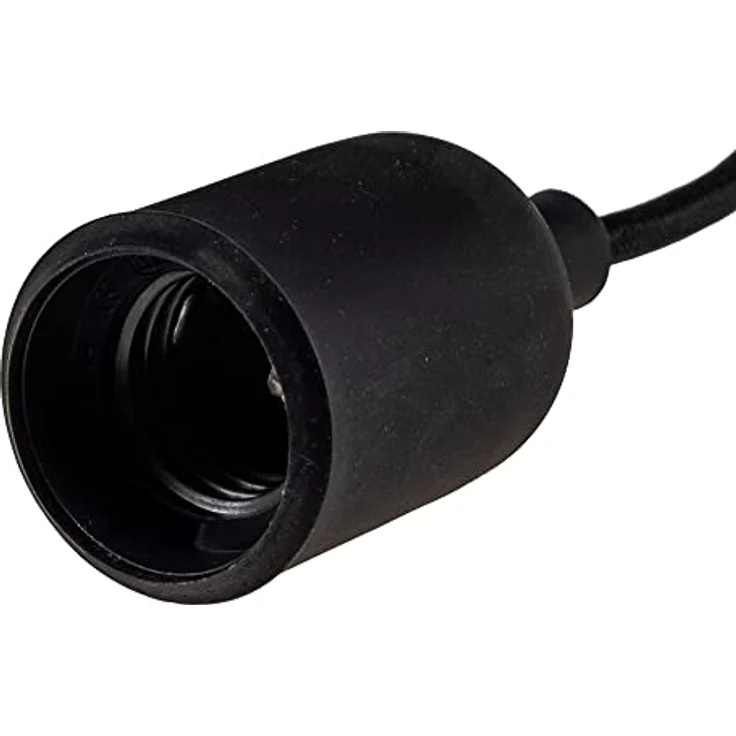 E27 Lampenaufhängung "Silikon" schwarz, 230V, E27 Fassung, 80cm Textilkabel – Bild 6