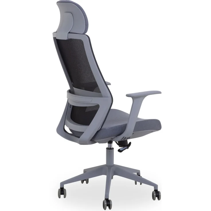 Drehstuhl HARPER ALWAR BHT 61x120x62 cm grau Chefsessel Bürostuhl Schreibtischstuhl Bürosessel – Bild 3