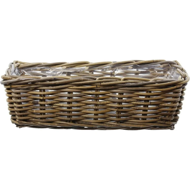 Pflanzkasten Rattan klein Pflanzschale Pflanzkorb Blumentopf Pflanztopf Übertopf – Bild 5