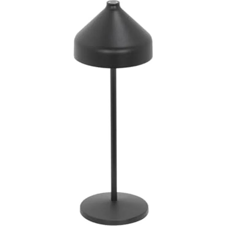 Zafferano, Amelie Lampe, Wiederaufladbare und Kabellose Tischlampe mit Touch Control, Geeignet für den Innen- und Außenbereich, Dimmer, 2200-3000 K, Höhe 34 cm, Farbe Schwarz – Bild 1