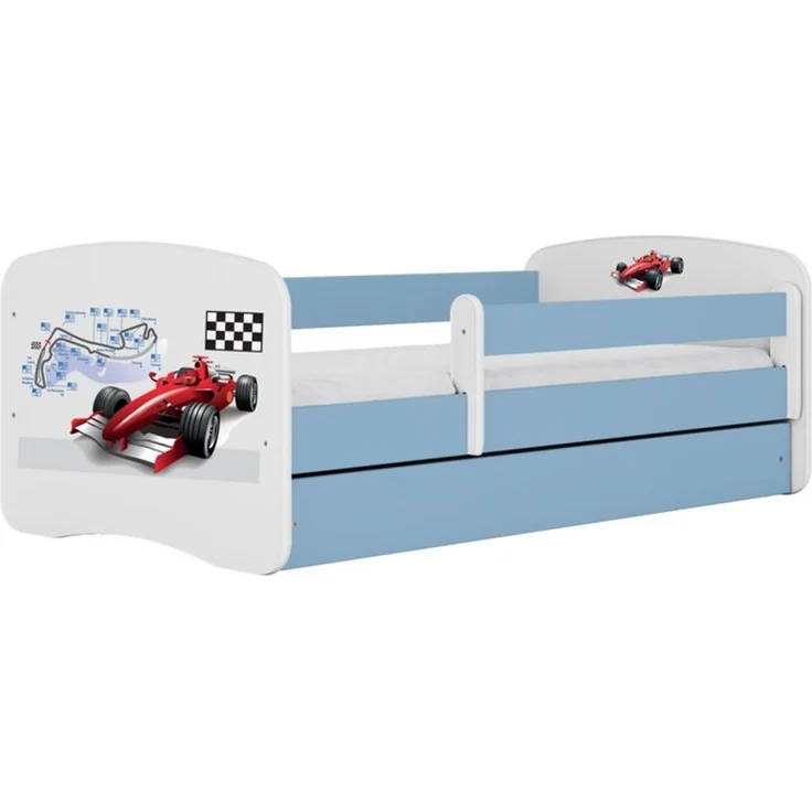Raumhirsch Furniture Kinderbett 70x140, 80x160, 80x180 cm - Komplettset mit Matratze & Schublade (Bett für Jungs, Einzelbett für Kinder 2–12 Jahre mit Rausfallschutz), verschiedene Farben & Designs – Bild 2