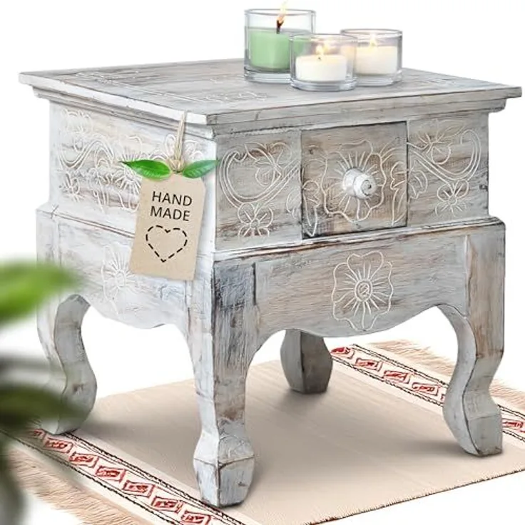 livasia Couchtisch Opiumtisch aus Bali - 39x39cm, handgefertigt