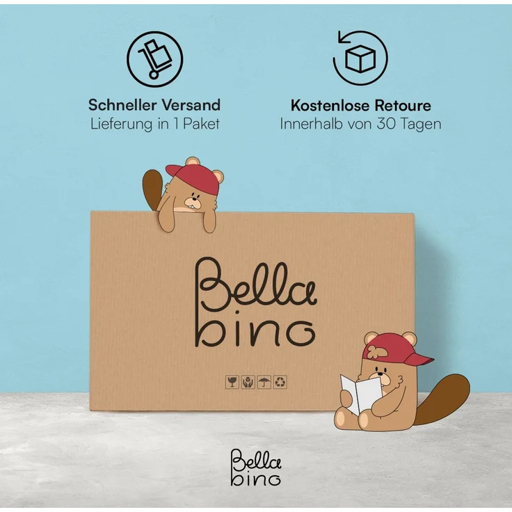 Bellabino 'Belly' Kinderregal, grün, Spielzeugregal mit 2 Fächern, Holz, 72x52x38 cm (BxHxT) – Bild 9
