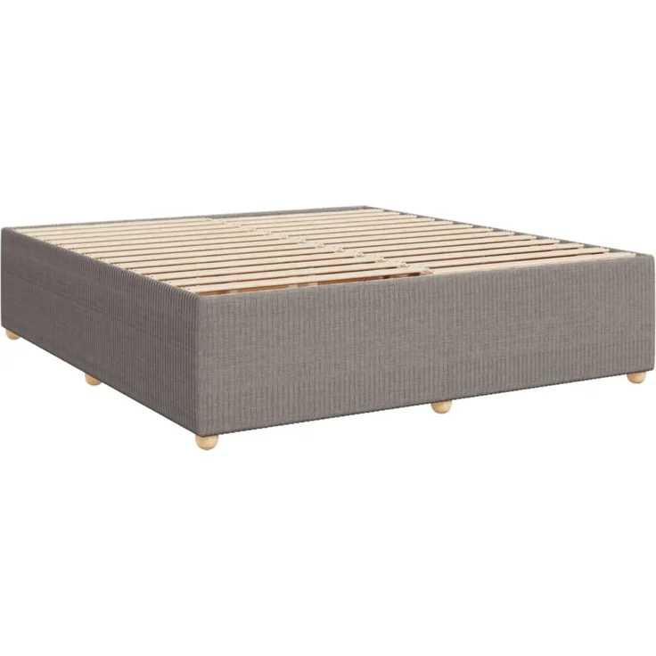 vidaXL Boxspringbett mit Matratze Taupe 200x200 cm Stoff 3289874 – Bild 9