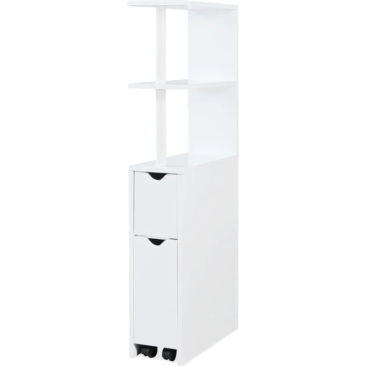 Nischenregal mit Rollauszug Fadeskimma 113x19x45 cm Weiß [en. casa] – Bild 6