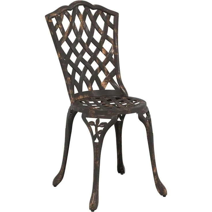 vidaXL Garten Bistro Set 3 pcs Bronze Aluminium 42002390 – Bild 3